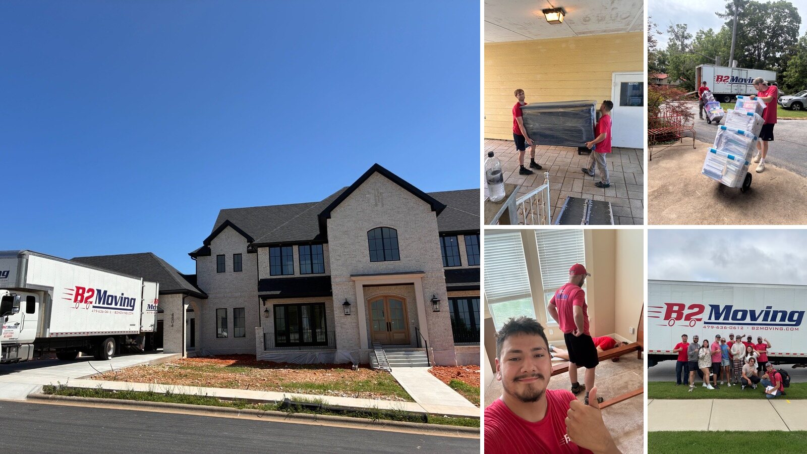 B2 Moving crews completing local household moves in Northwest Arkansas
