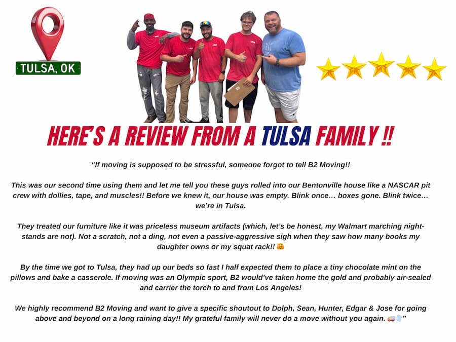 Google review from Jeff Berg Tulsa → NWA move